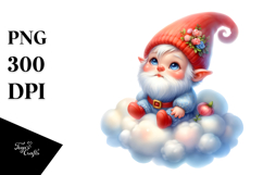 Baby Gnome Cloud Watercolor Sticker Product Image 1