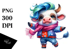 Expressive Baby Cow, Transparent PNG Product Image 1