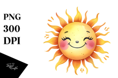 Very Simple Smiling Sun PNG Product Image 1