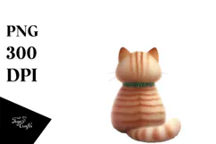 Cat with Christmas Decorations, High-Quality PNG Product Image 1