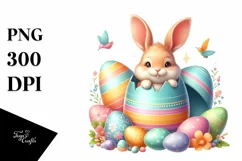Watercolor Colorful Easter Clipart |T-shirt, Mug, Tumbler Product Image 3
