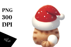 Cat with Santa Hat, High-Resolution PNG Product Image 1