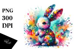 Colorful Bunny Made of , Transparent PNG Product Image 1