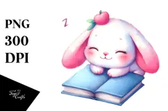 Colorful Cute Baby Rabbit PNG Product Image 1