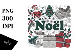 Retro Noel Christmas Png Product Image 1