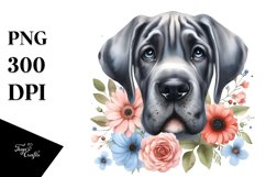 Watercolor Funny Baby Great Dane | Clipart Product Image 3