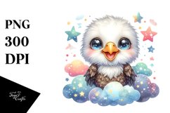 Colorful Baby Smiling Clouds | Sublimation | Clipart Product Image 1