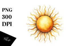 Very Simple Smiling Sun PNG Product Image 1