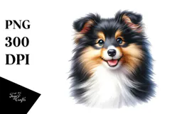 Cute Shetland Sheepdog Baby PNG Product Image 1