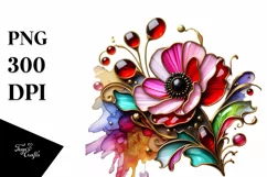 Watercolor Luxury Flower Splash Clipart Product Image 1