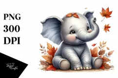 Cute Funny Baby Elephant | Detailed Clipart Product Image 3