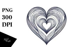 Lineart Heart PNG Product Image 1