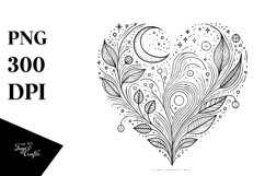 Lineart Heart PNG Product Image 1