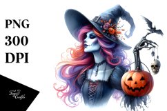 Halloween Witch in Pastel Colors | Sublimation | Clipart Product Image 1