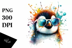 Colorful Penguin Sunglasses Painting Product Image 3