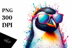 Colorful Penguin Sunglasses Painting Product Image 3
