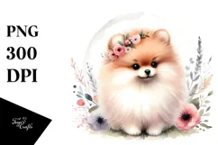 Cute Vibrant Pomeranian PNG Product Image 1