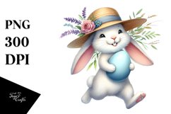 Bunny with Straw Hat and Sunglasses PNG Product Image 1