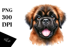 Watercolor Cute Bullmastiff Transparent PNG Product Image 1