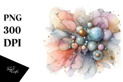 Abstract Cosmos with Gold Insertions, High-Quality PNG Product Image 1