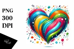 Colorful Heart, Transparent PNG Product Image 1