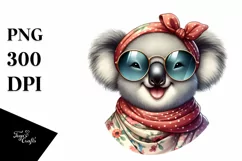 Detailed Watercolor Koala Smiling | Sublimation Clipart Product Image 1