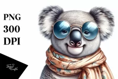 Detailed Watercolor Koala Smiling | Sublimation Clipart Product Image 3