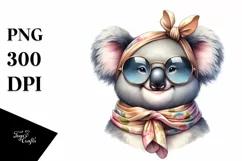 Detailed Watercolor Koala Smiling | Sublimation Clipart Product Image 3