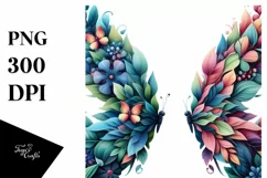Vibrant Butterfly with Flowers PNG Product Image 3