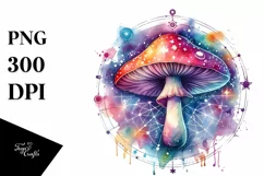 Vibrant Magical Mushroom Tarot PNG Product Image 1