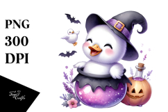 Cute Baby Swan with Witch Potion, High-Resolution PNG Product Image 1