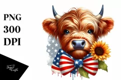 Big-Eyed Highland Cow Clipart Product Image 1