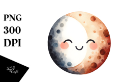 Simple Smiling Moon PNG Product Image 1
