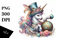Baby Unicorn Victorian Ball PNG Product Image 3