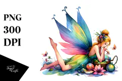 Simple Watercolor Fairy PNG Product Image 1