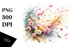 Watercolor Tumbling Spring Wind Petals | Clipart Product Image 3