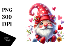 Digital Valentines Gnome PNG Product Image 1