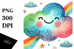 Simple Colorful Smiling Cloud Product Image 1