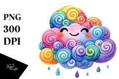 Simple Colorful Smiling Cloud Product Image 1