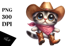 Expressive Cat in Cowboy Boots Product Image 1
