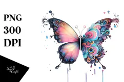 Butterfly made of Splashes, Transparent PNG Product Image 1