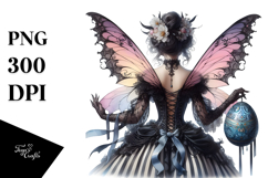 Gothic Fairy with Easter Egg PNG Product Image 1