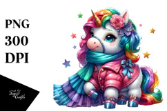 Cute Baby Unicorn PNG Product Image 1