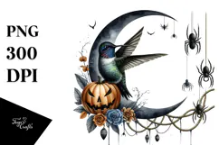 Hummingbird Dressed for Halloween, Transparent PNG Product Image 1