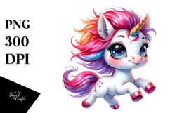 Watercolor Cow with Party Hat PNG Product Image 1