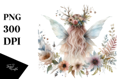 Washed Watercolor Gothic Fairy PNG Product Image 1