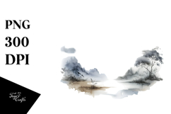 Simple Undead Watercolor Design PNG Product Image 1