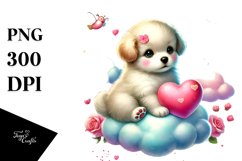 Puppy in Digital Painting PNG Product Image 1