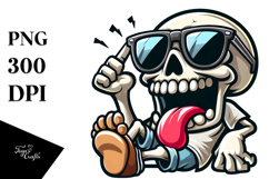 Aggressive Suggar Skull with Oversized Sunglasses PNG Product Image 1