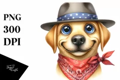 Expressive Labrador Goofy Smile Watercolor Clipart Product Image 1